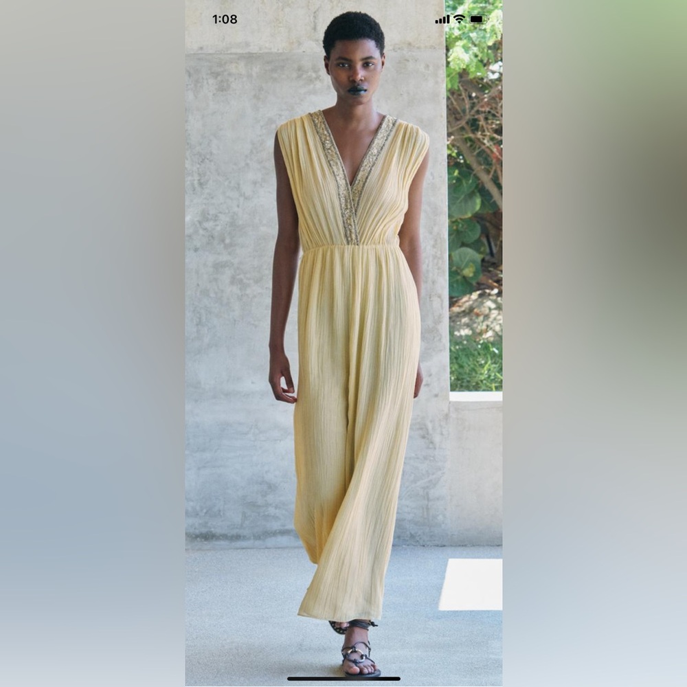 Zara embroidered beaded dress